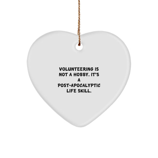 Funny Volunteering Heart Ornament, Gifts from Family, Friends for Volunteers, Christmas Unique Gifts, Inspirational Quote - The Buy Boom