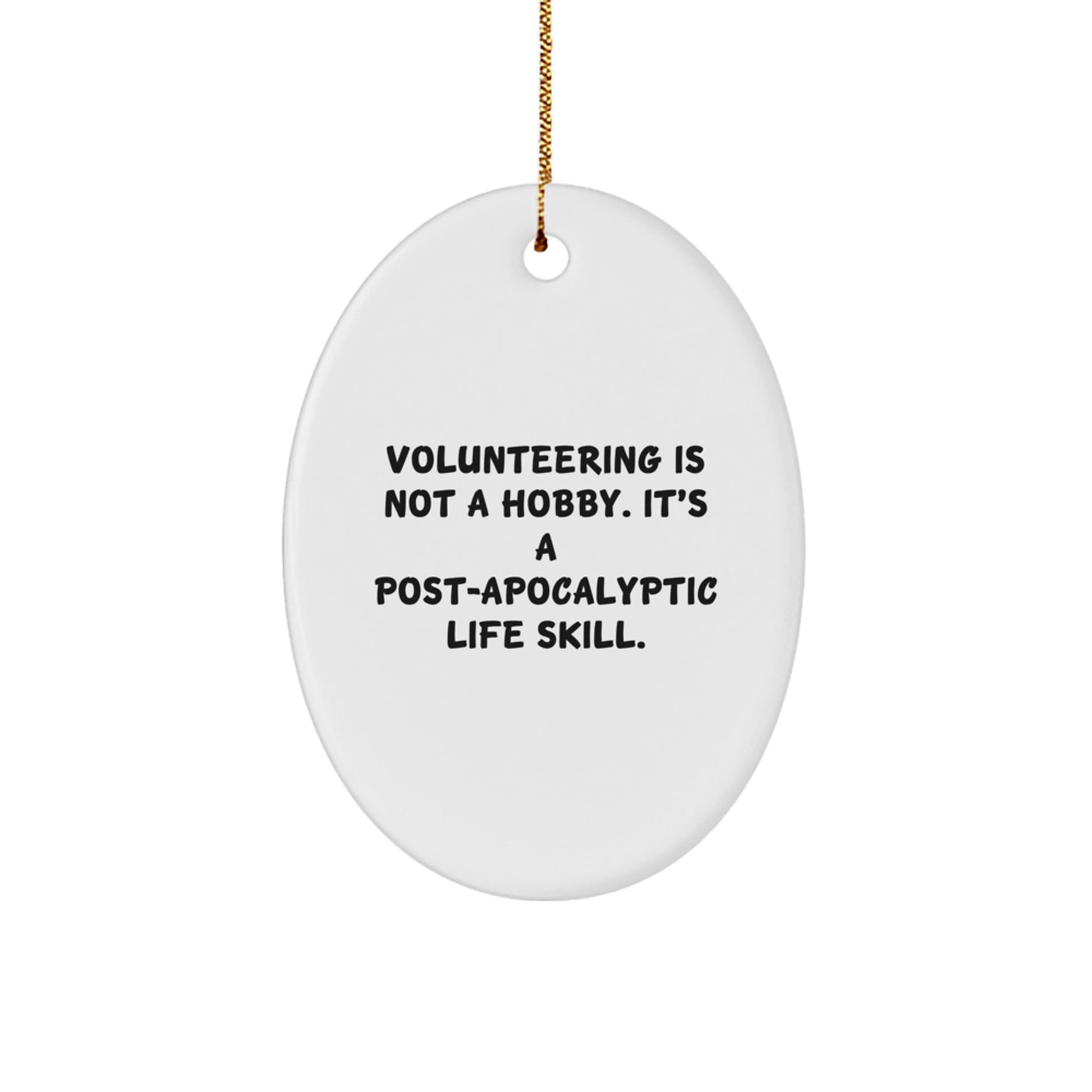 Funny Volunteering Oval Ornaments Gifts from Family Members to Volunteering Friends for Christmas Unique Gifts - The Buy Boom