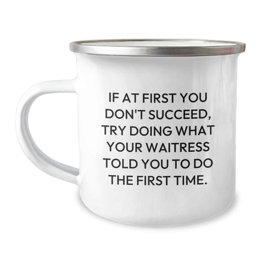 Funny Waitress Gifts from Friends for Waitress Graduation - Camping Mug - The Buy Boom