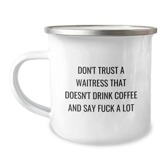 Funny Waitress Gifts from Friends to Waitress, Unique Christmas Unique Gifts for Waitress, Funny Camping Mug for Coffee Lover Waitress - The Buy Boom