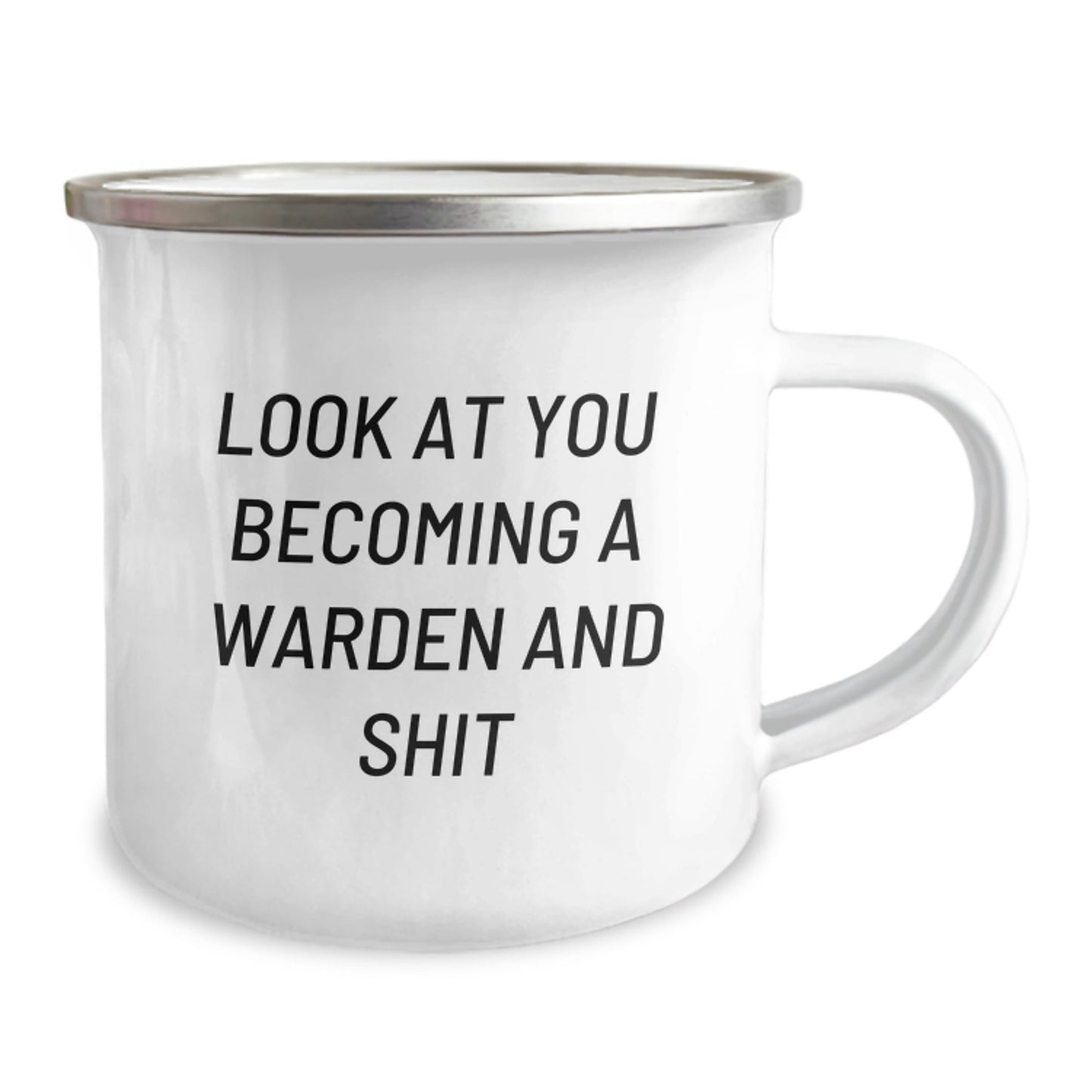 Funny Warden Gifts for Him - Look At You Becoming A Warden And Shit, Camping Mug, Christmas Unique Gift for Men from Friends - The Buy Boom