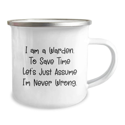 Funny Warden Gifts for Men - I Am A Warden - Unique Camping Mug for Christmas Unique Gifts from Friends to Family - The Buy Boom