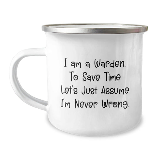 Funny Warden Gifts for Men - I Am A Warden - Unique Camping Mug for Christmas Unique Gifts from Friends to Family - The Buy Boom