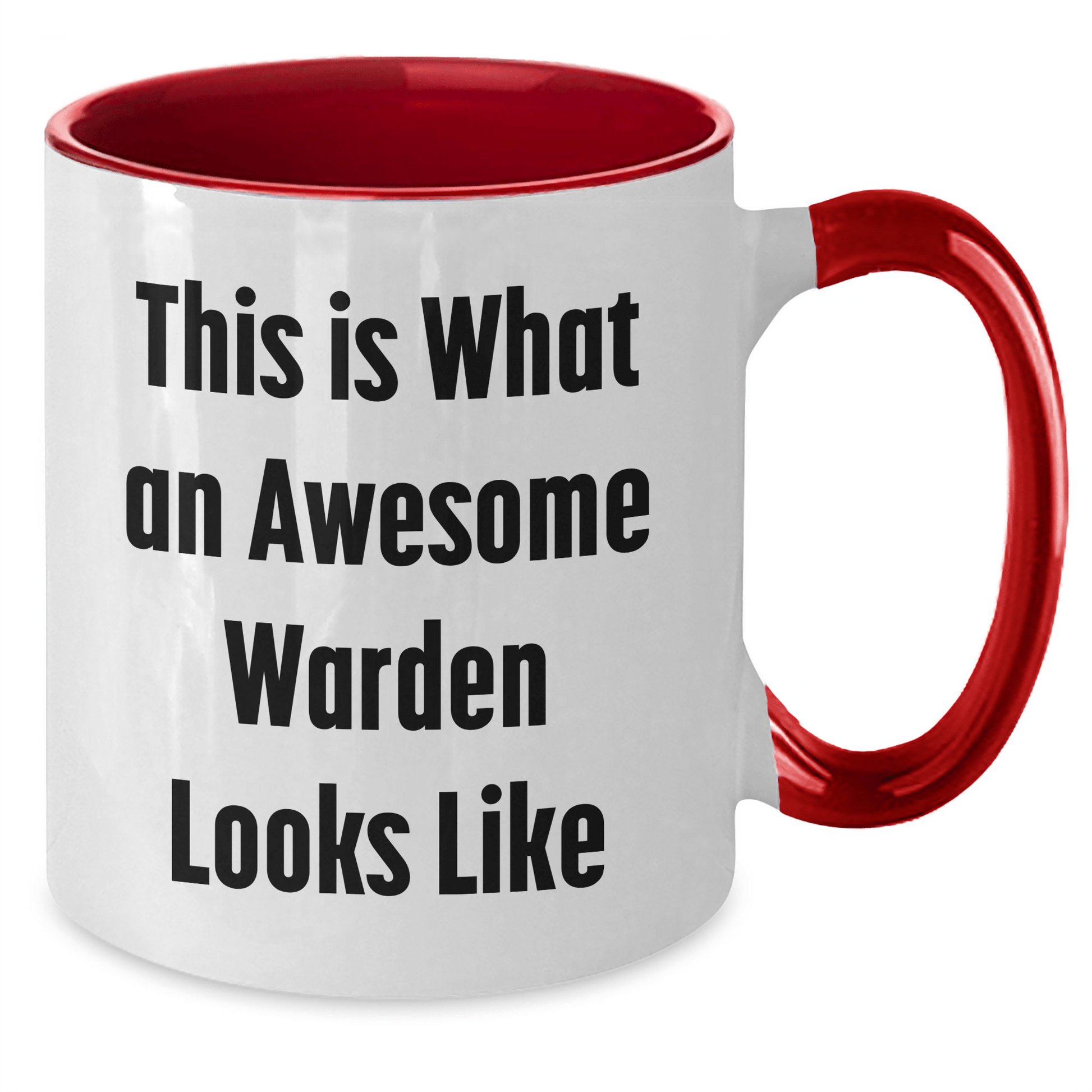 Funny Warden Gifts from Men, Unique Two Tone Coffee Mug for Him - This Is What An Awesome Warden Looks Like, Father's Day Unique Gifts for Warden - The Buy Boom