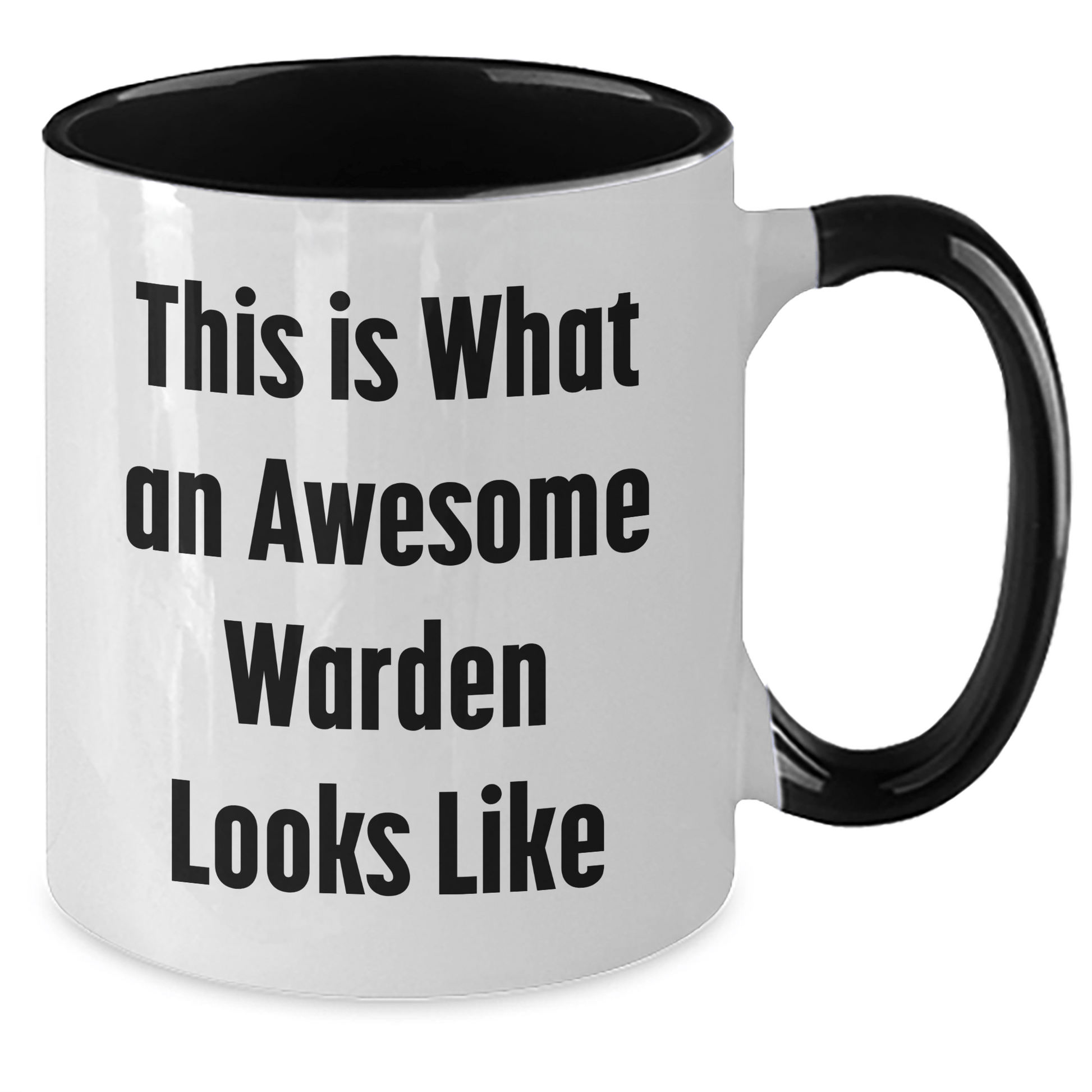Funny Warden Gifts from Men, Unique Two Tone Coffee Mug for Him - This Is What An Awesome Warden Looks Like, Father's Day Unique Gifts for Warden - The Buy Boom