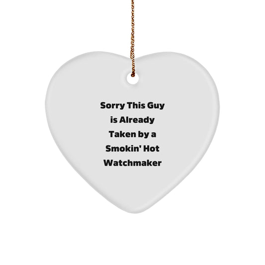 Funny Watchmaker Gifts from Men to Friends - Heart Ornament for Watchmaker Lover on Christmas Unique Gifts - The Buy Boom