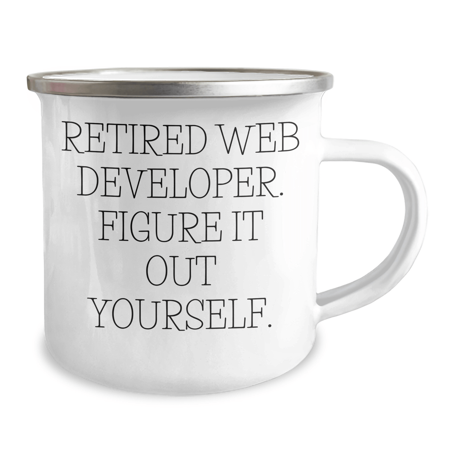 Funny Web Developer Camping Mug – 'Figure It Out Yourself - The Buy Boom