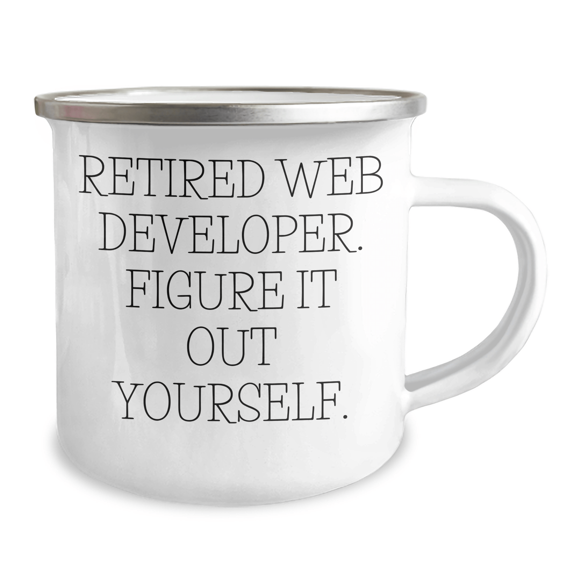Funny Web Developer Camping Mug – 'Figure It Out Yourself - The Buy Boom