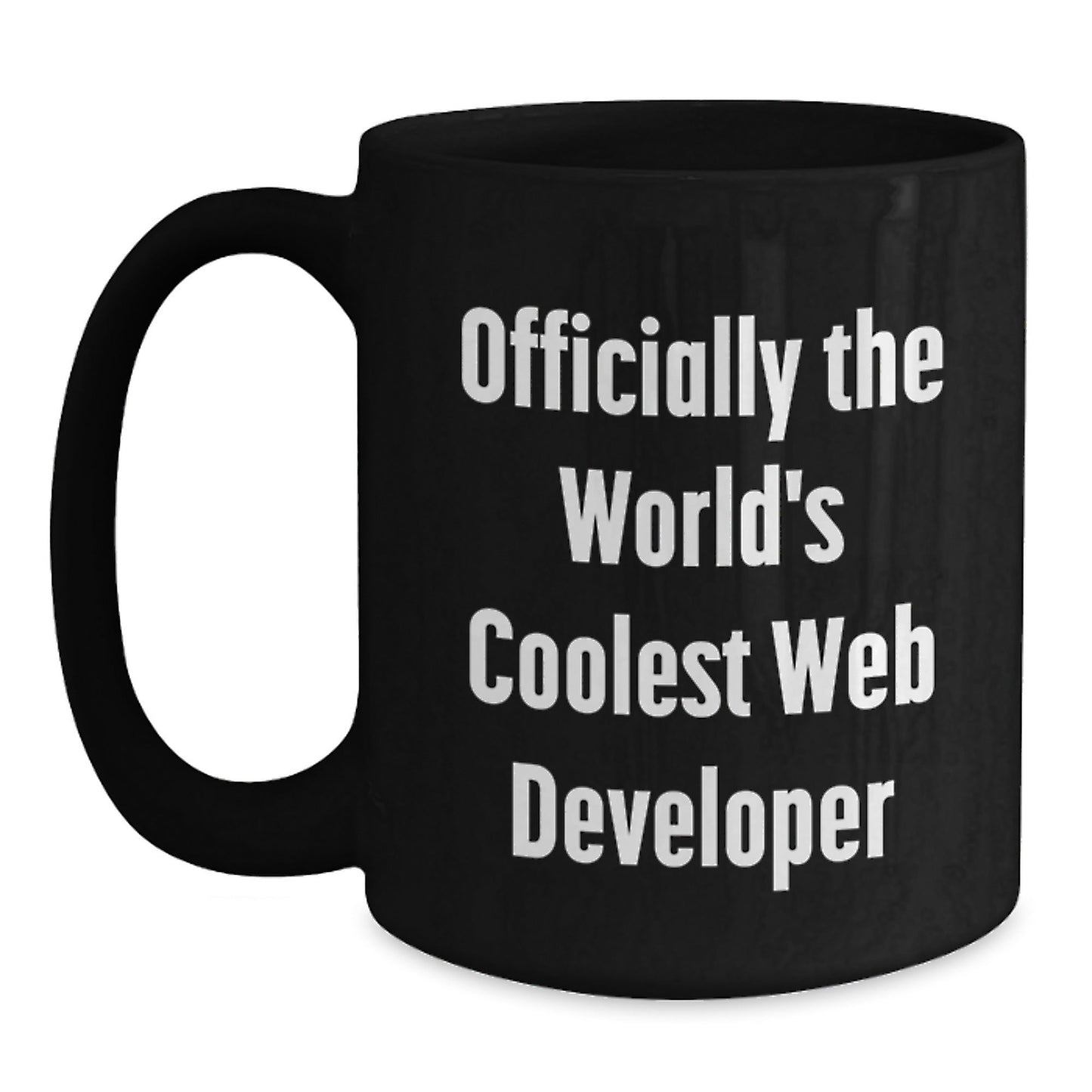 Funny Web Developer Gifts for Men and Women, Officially The World's Coolest Web Developer, Black Ceramic Coffee Mugs, Perfect for Christmas Unique Gifts - The Buy Boom