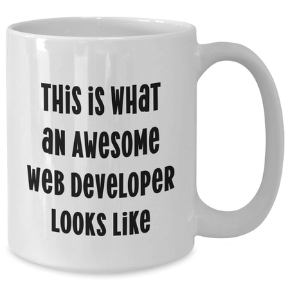 Funny Web Developer Gifts for Men by Friends, White Coffee Mug with Inspirational Quote, Father's Day Unique Gifts from Family - The Buy Boom