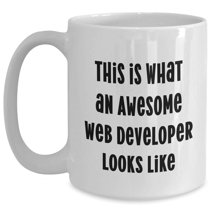 Funny Web Developer Gifts for Men by Friends, White Coffee Mug with Inspirational Quote, Father's Day Unique Gifts from Family - The Buy Boom