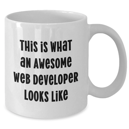 Funny Web Developer Gifts for Men by Friends, White Coffee Mug with Inspirational Quote, Father's Day Unique Gifts from Family - The Buy Boom