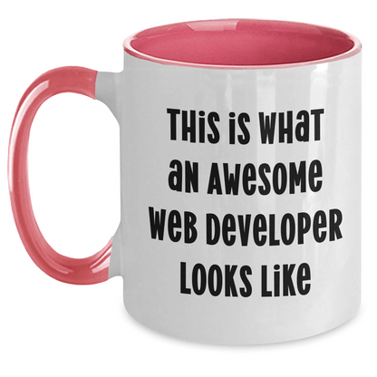 Funny Web Developer Gifts for Men - Web Developer Mug with This Is What An Awesome Web Developer Looks Like Quote - Unique Father's Day Unique Gifts from Friends or Family - The Buy Boom