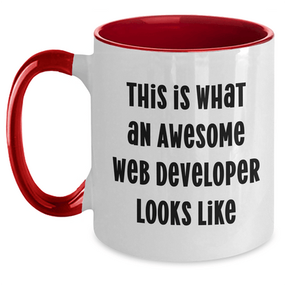 Funny Web Developer Gifts for Men - Web Developer Mug with This Is What An Awesome Web Developer Looks Like Quote - Unique Father's Day Unique Gifts from Friends or Family - The Buy Boom