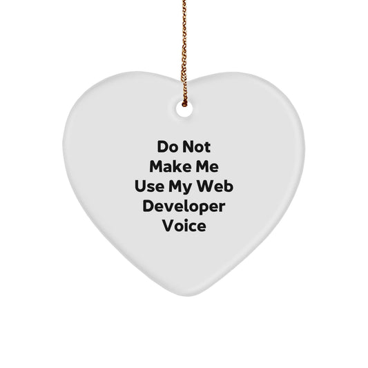 Funny Web Developer Gifts from Friends Heart Ornament for Web Developer Christmas Unique Present - The Buy Boom