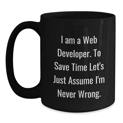 Funny Web Developer Gifts from Friends - Web Developer Black Coffee Mug - Unique Christmas Unique Gifts for Web Developer - The Buy Boom