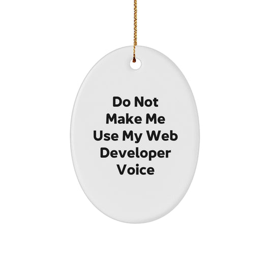 Funny Web Developer Gifts from Men, Oval Ornament for Web Developer Friends, Christmas Unique Gifts - The Buy Boom