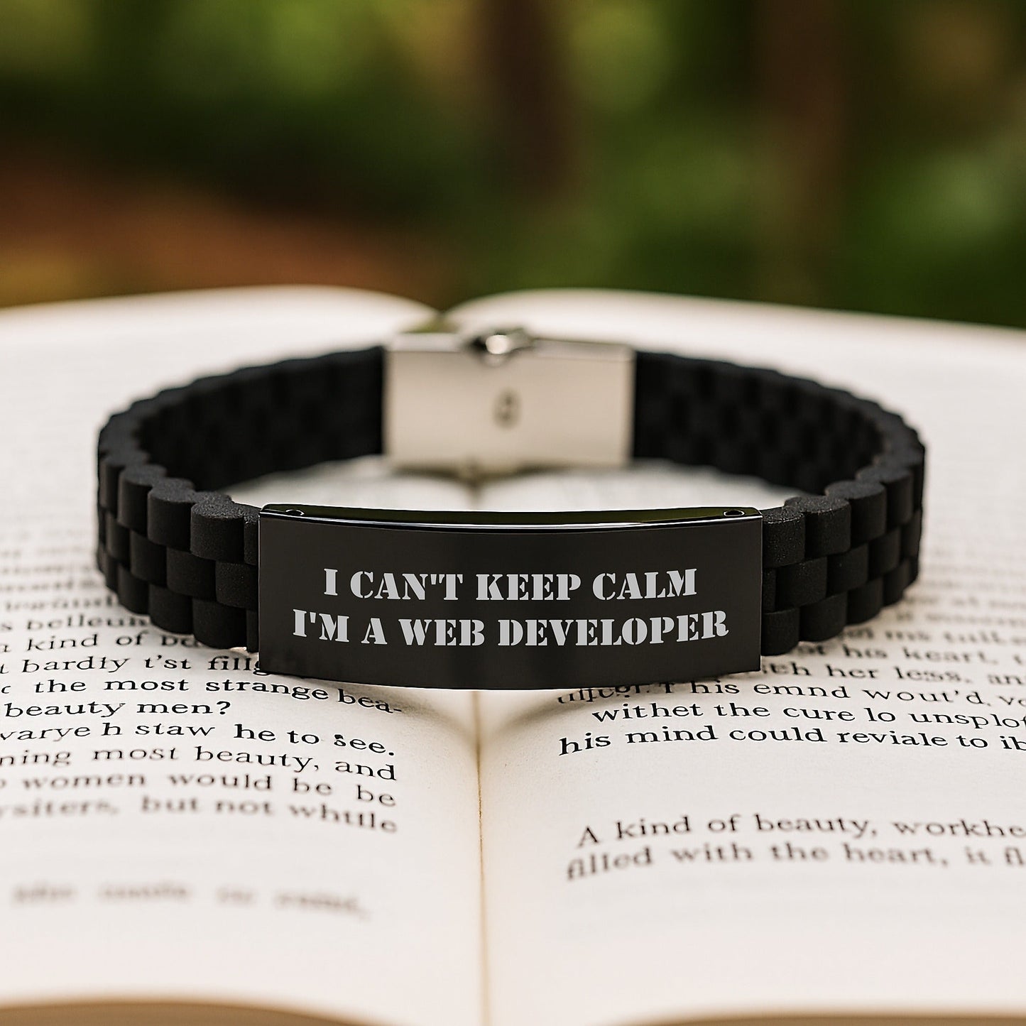 Funny Web Developer Gifts I Can't Keep Calm Glide lock Clasp Birthday Unique Gift for Men from Family - The Buy Boom