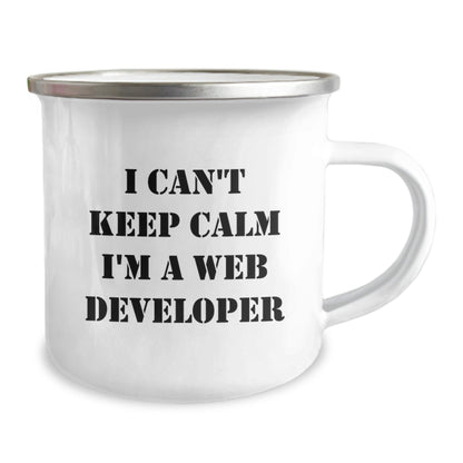 Funny Web Developer Gifts - I Can't Keep Calm I'm A Web Developer - Birthday Unique Gifts from Friends to Coworkers - The Buy Boom