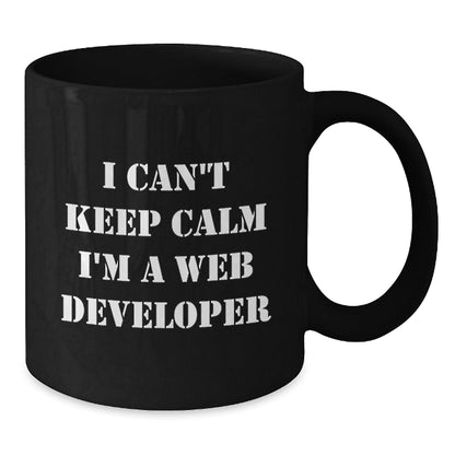 Funny Web Developer Gifts I Can't Keep Calm Web Developer Mugs for Birthday from Friends - The Buy Boom
