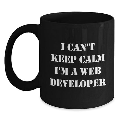 Funny Web Developer Gifts I Can't Keep Calm Web Developer Mugs for Birthday from Friends - The Buy Boom