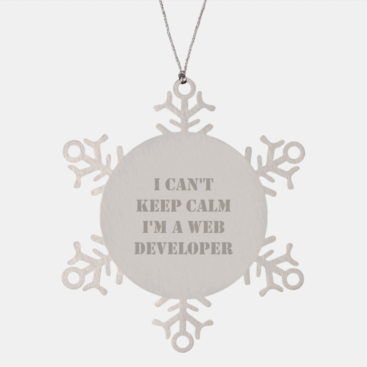 Funny Web Developer Gifts Snowflake Ornament I Can't Keep Calm I'm A Web Developer Gifts from Friends for Web Developers - The Buy Boom