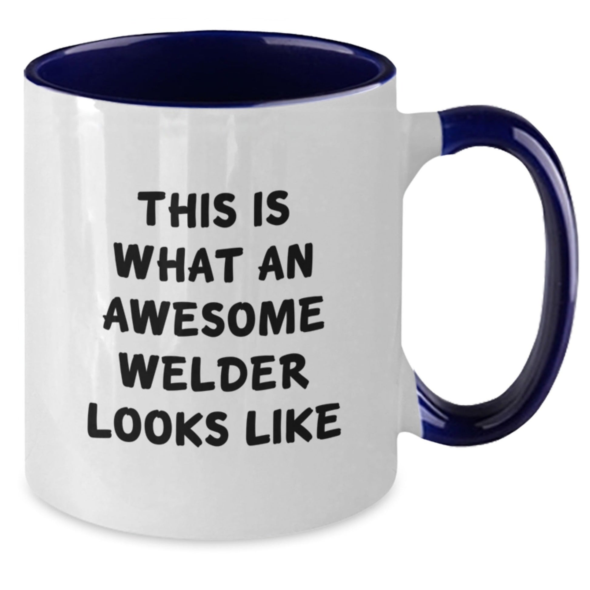 Funny Welder Gifts from Friends for Men - Two Tone Coffee Mug with Quote 'This Is What An Awesome Welder Looks Like' for Graduation - The Buy Boom