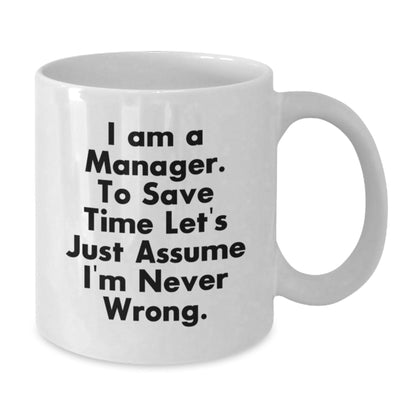 Funny White Coffee Mugs for Manager Friends and Family Unique Gifts, Christmas Unique Presents from Boss to Employees - The Buy Boom