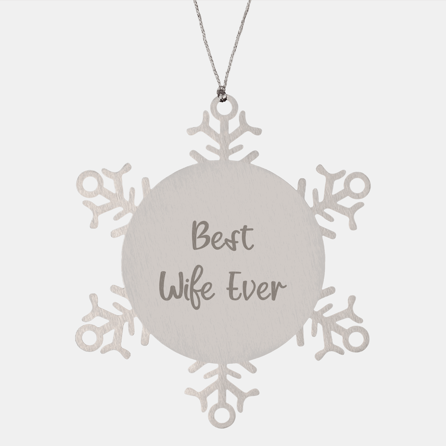 Funny Wife Gifts from Men for Best Wife Ever Snowflake Ornament, Unique Christmas Unique Gifts for Her - The Buy Boom