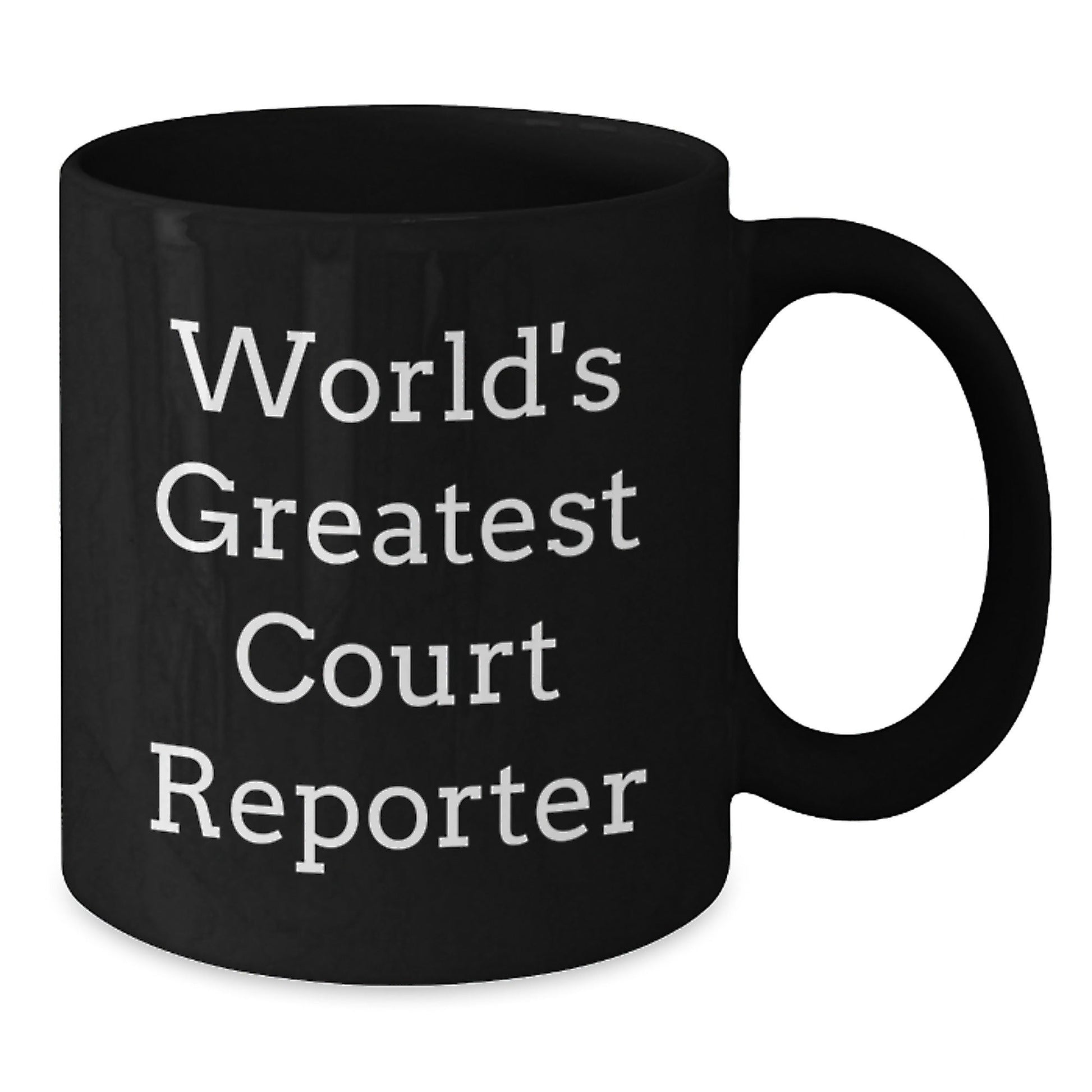 Funny World's Greatest Court Reporter Gifts for Court Reporters, Black Coffee Mug for Birthday, Gifts from Friends - 'The World's Greatest Court Reporter' Quote - The Buy Boom