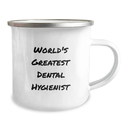 Funny World's Greatest Dental Hygienist Gifts for Birthday, from Coworkers, to Dental Hygienist Friends with Camping Mug - The Buy Boom