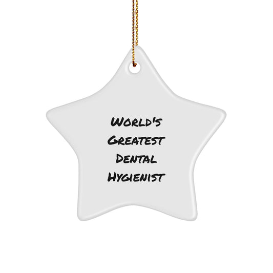 Funny World's Greatest Dental Hygienist Gifts for Her from Friends, Coworkers, or Family - Christmas Star Ornament for Dental Hygienist's Office or Home - The Buy Boom