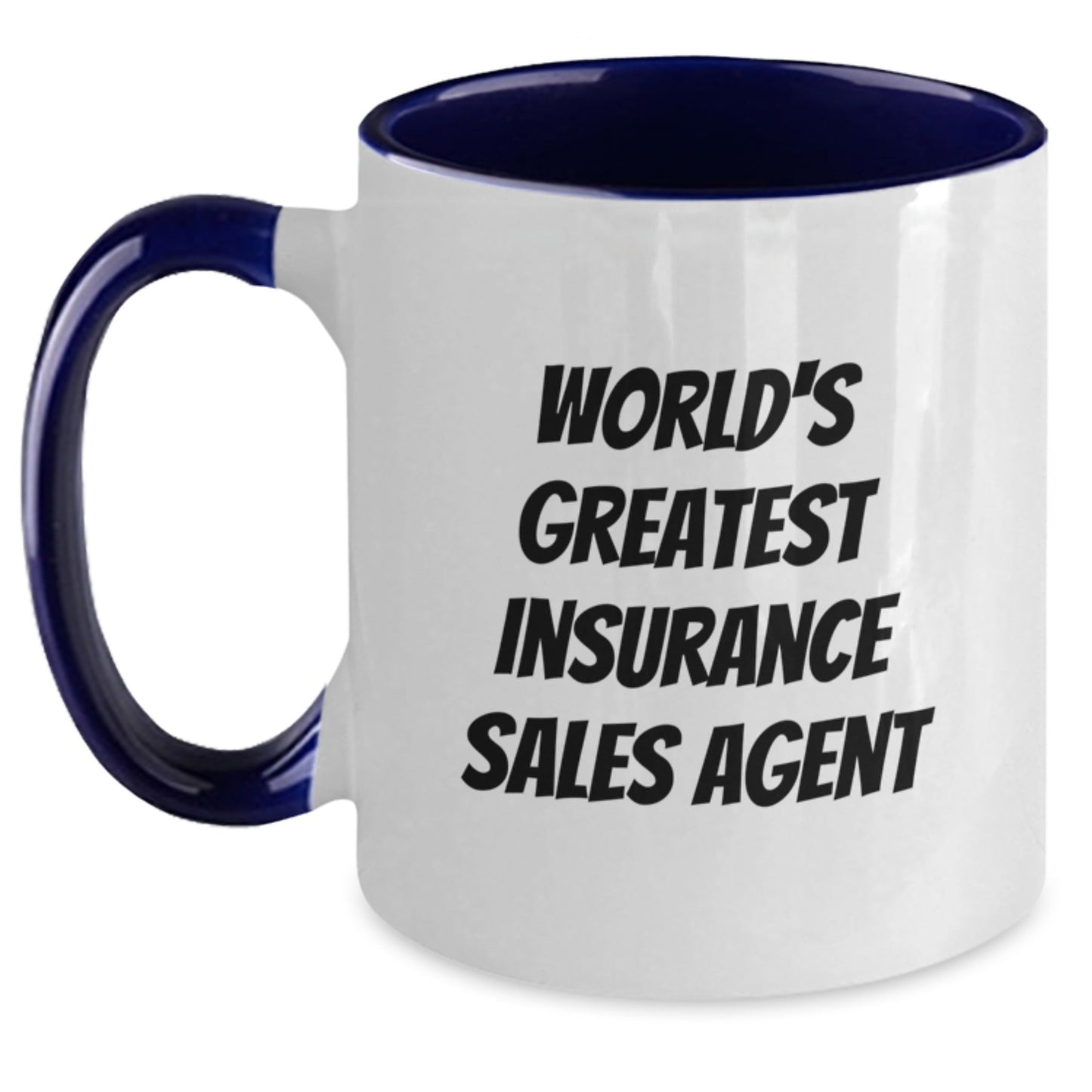Funny World's Greatest Insurance Sales Agent Gifts, Unique Birthday Unique Gifts from Friends, Coworkers, Family to Insurance Sales Agent, Two Tone Coffee Mug - The Buy Boom