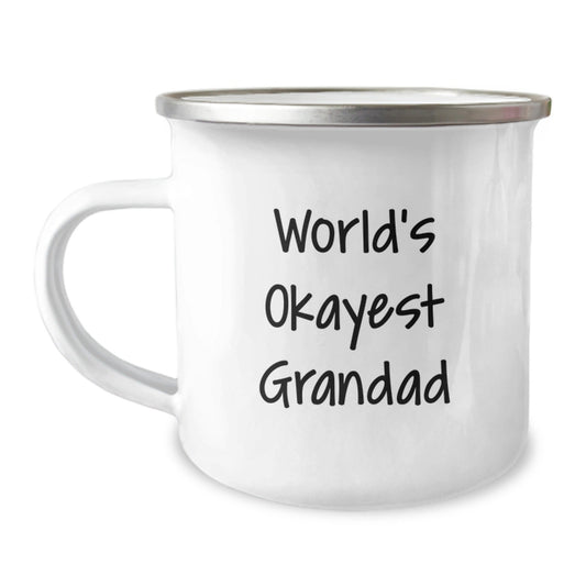 Funny World's Okayest Grandad Grandad Gifts for Graduation Camping Mug, Gifts from Family - The Buy Boom