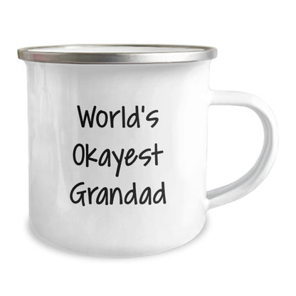 Funny World's Okayest Grandad Grandad Gifts for Graduation Camping Mug, Gifts from Family - The Buy Boom