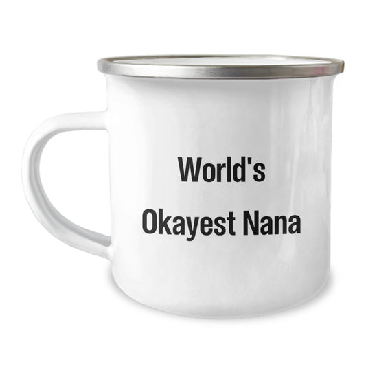 Funny World's Okayest Nana Gifts from Grandkids, Christmas Unique Gifts for Nana, Camping Mug for Nana - The Buy Boom