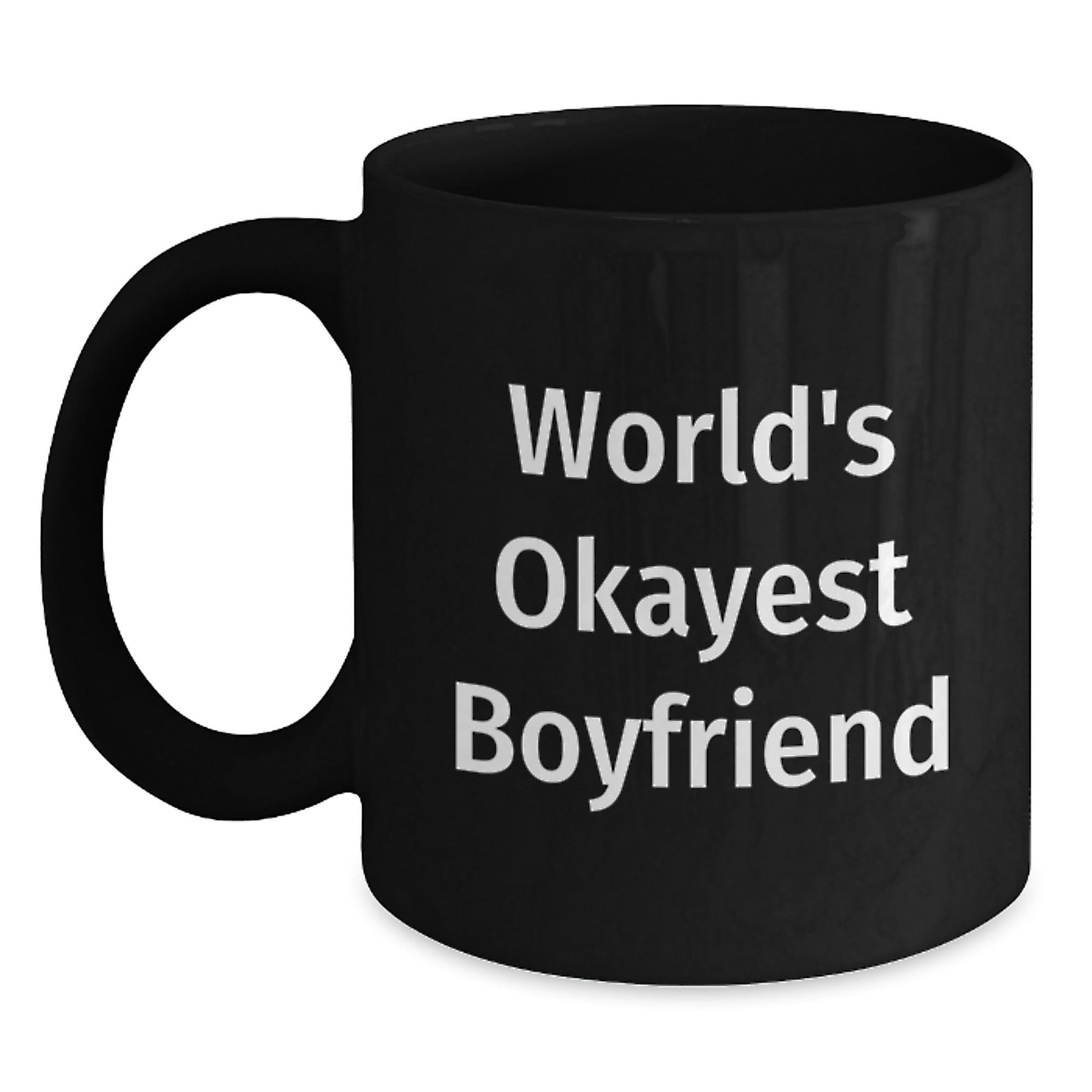 Funny World's Okayest Sweetheart Gifts for Him Black Coffee Mug from Friends to Men on Graduation - The Buy Boom