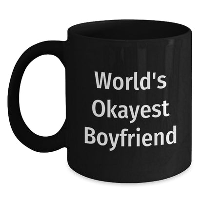 Funny World's Okayest Sweetheart Gifts for Him Black Coffee Mug from Friends to Men on Graduation - The Buy Boom