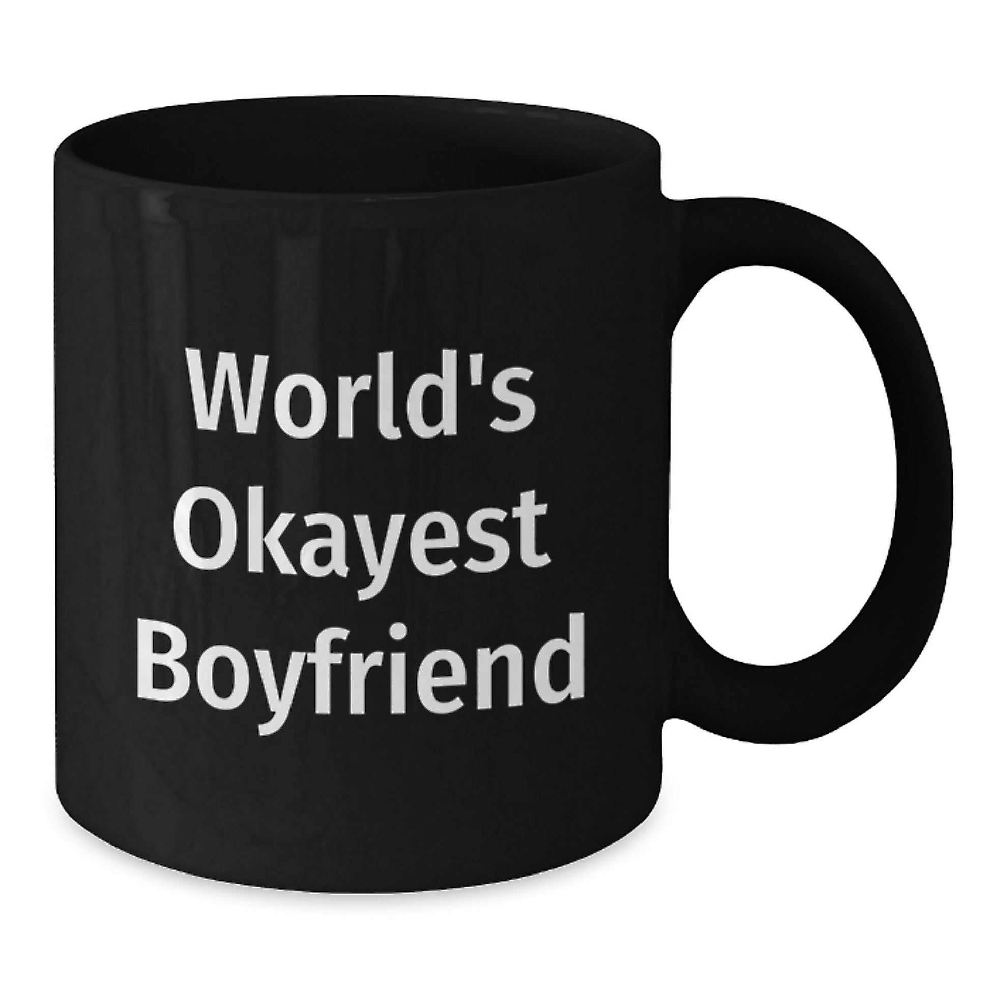 Funny World's Okayest Sweetheart Gifts for Him Black Coffee Mug from Friends to Men on Graduation - The Buy Boom