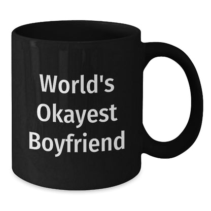 Funny World's Okayest Sweetheart Gifts for Him Black Coffee Mug from Friends to Men on Graduation - The Buy Boom