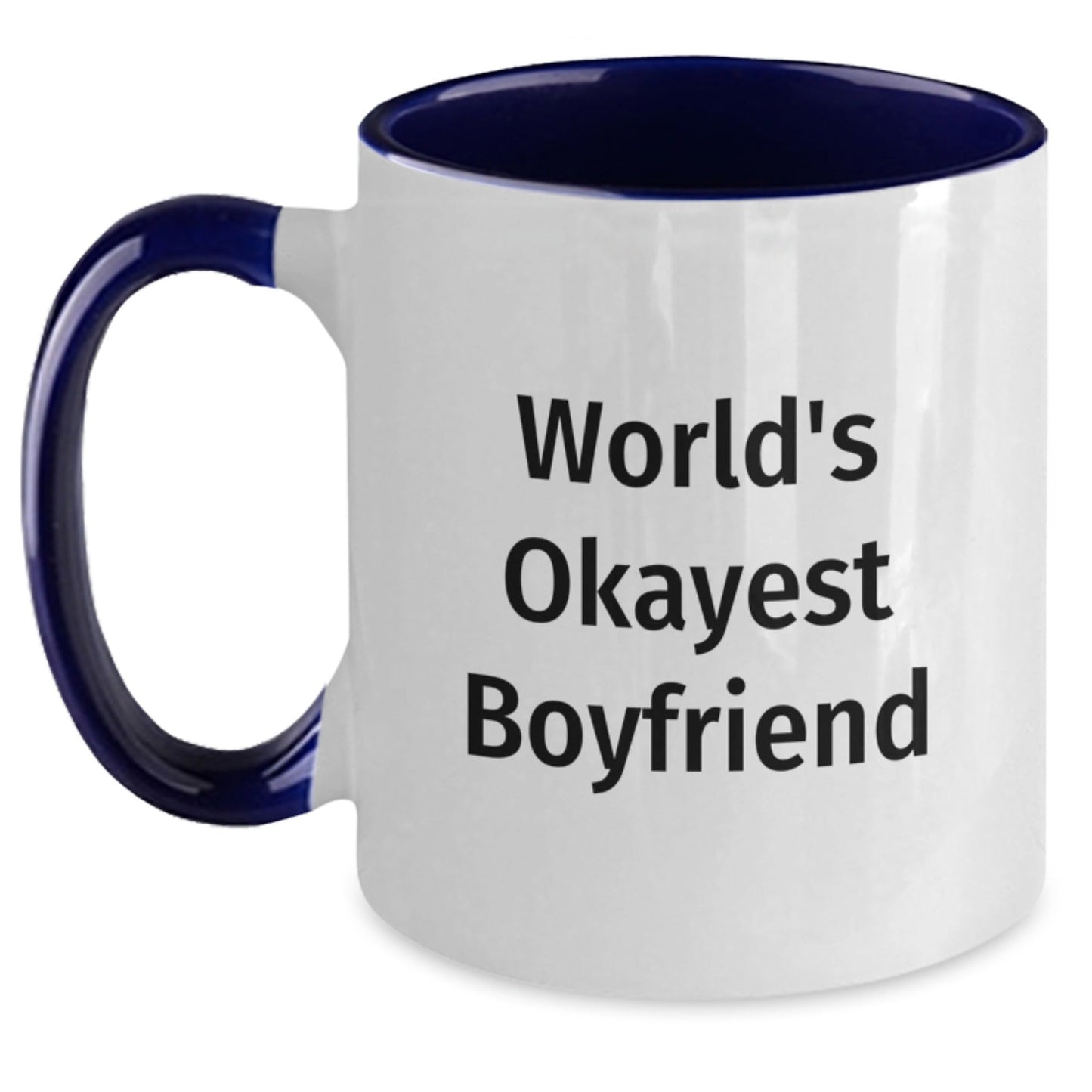 Funny World's Okayest Sweetheart Gifts for Him, Unique Two Tone Coffee Mug for Graduation, Gifts from Men to Sweetheart, 11oz Ceramic Mug with Microwave and Dishwasher Safe - The Buy Boom