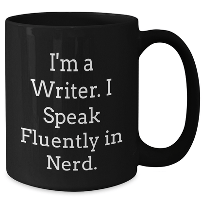 Funny Writer Coffee Mug – "I Speak Fluently in Genius" Father's Day Gift for Men - The Buy Boom