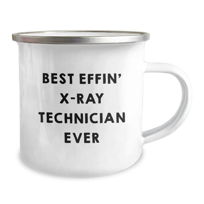 Funny X - Ray Technician Gifts - Best Effin' X - ray Technician Ever Christmas Camping Mug for Men, Women, Coworkers, Family, Friends, X - Ray Technician Lover, Unique Gifts, X - Ray Technician Enthusiasts - The Buy Boom