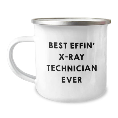 Funny X - Ray Technician Gifts - Best Effin' X - ray Technician Ever Christmas Camping Mug for Men, Women, Coworkers, Family, Friends, X - Ray Technician Lover, Unique Gifts, X - Ray Technician Enthusiasts - The Buy Boom