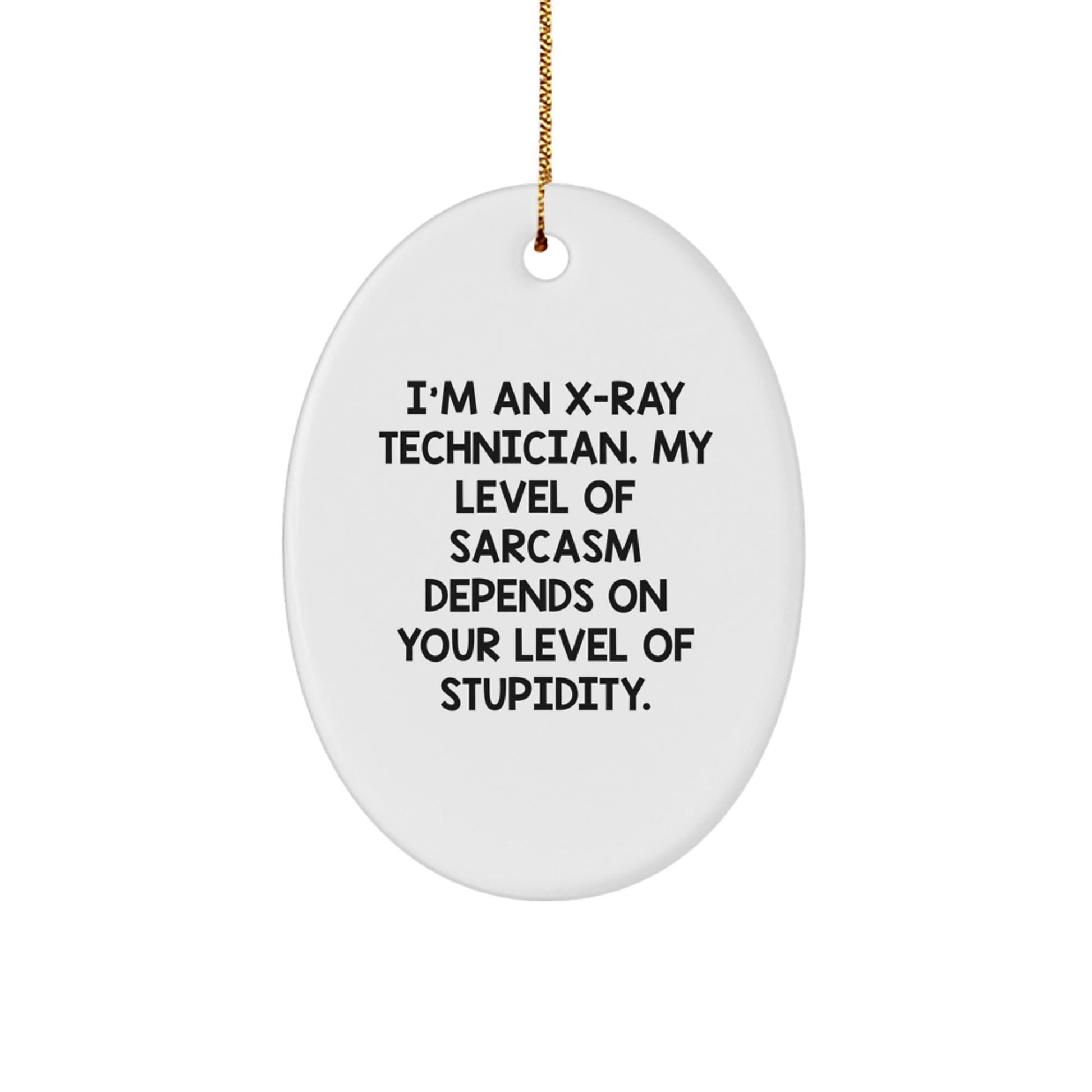Funny X - Ray Technician Gifts for Men Oval Ornament X - Ray Technician Sarcasm Humor - Gifts from Family for Christmas Unique - The Buy Boom