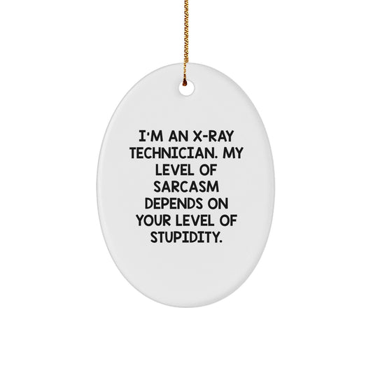 Funny X - Ray Technician Gifts for Men Oval Ornament X - Ray Technician Sarcasm Humor - Gifts from Family for Christmas Unique - The Buy Boom