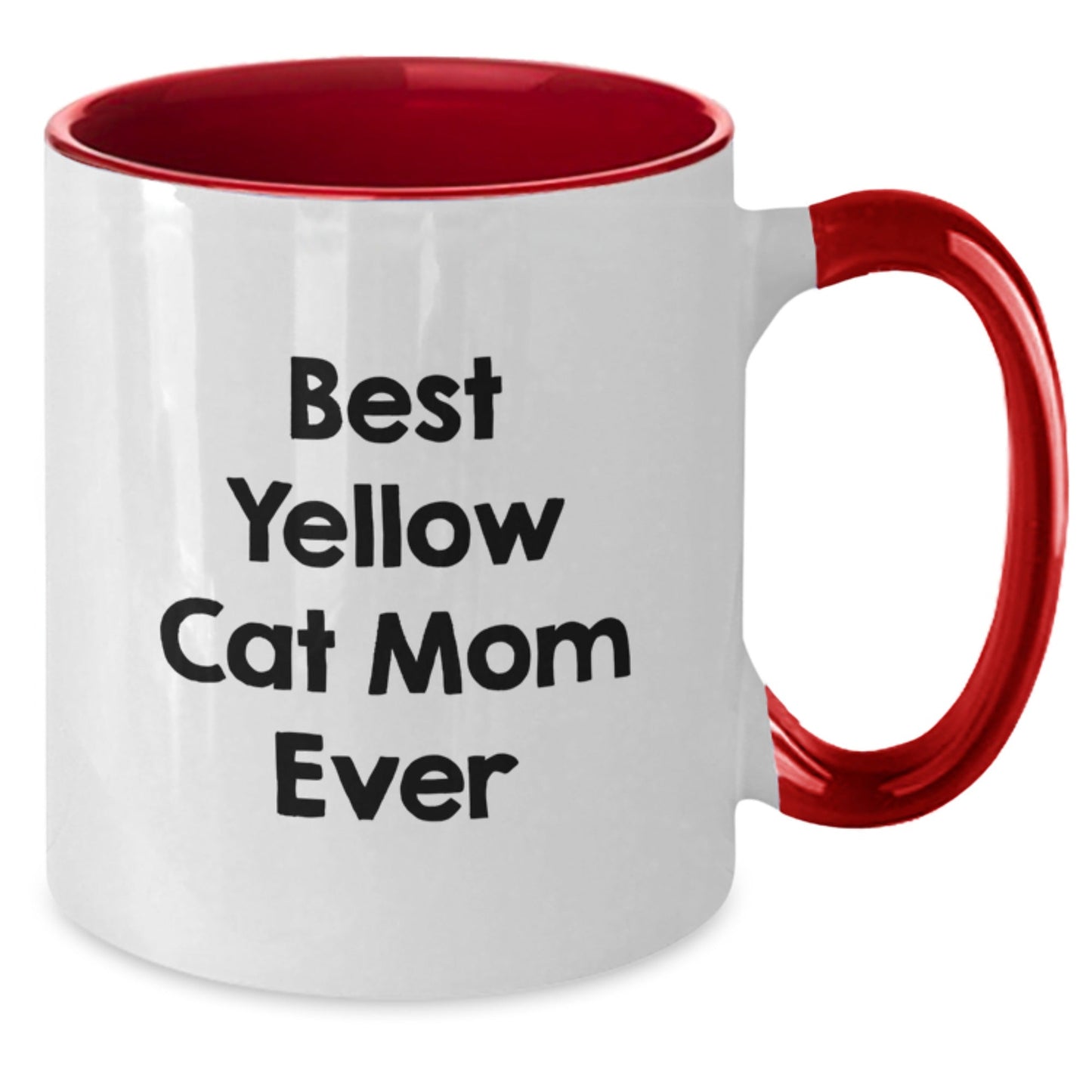 Funny Yellow Cat Mom Gifts for Graduation - Two Tone Coffee Mug with 'Best Yellow Cat Mom Ever' Quote, Gifts from Mom, Gifts for Yellow Cat Lovers - The Buy Boom