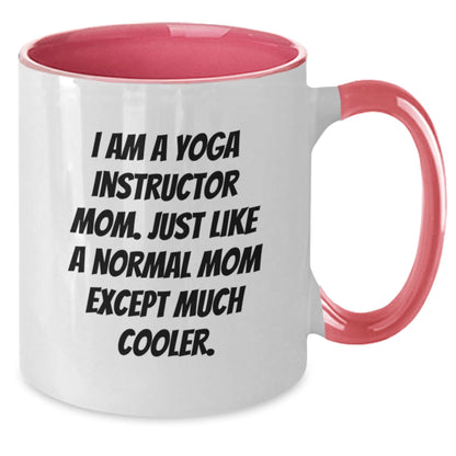 Funny Yoga Instructor Gifts from Mom - Unique Christmas Unique Gifts for Yoga Instructor Mom - Two Tone Coffee Mug - Inspirational Quote - The Buy Boom