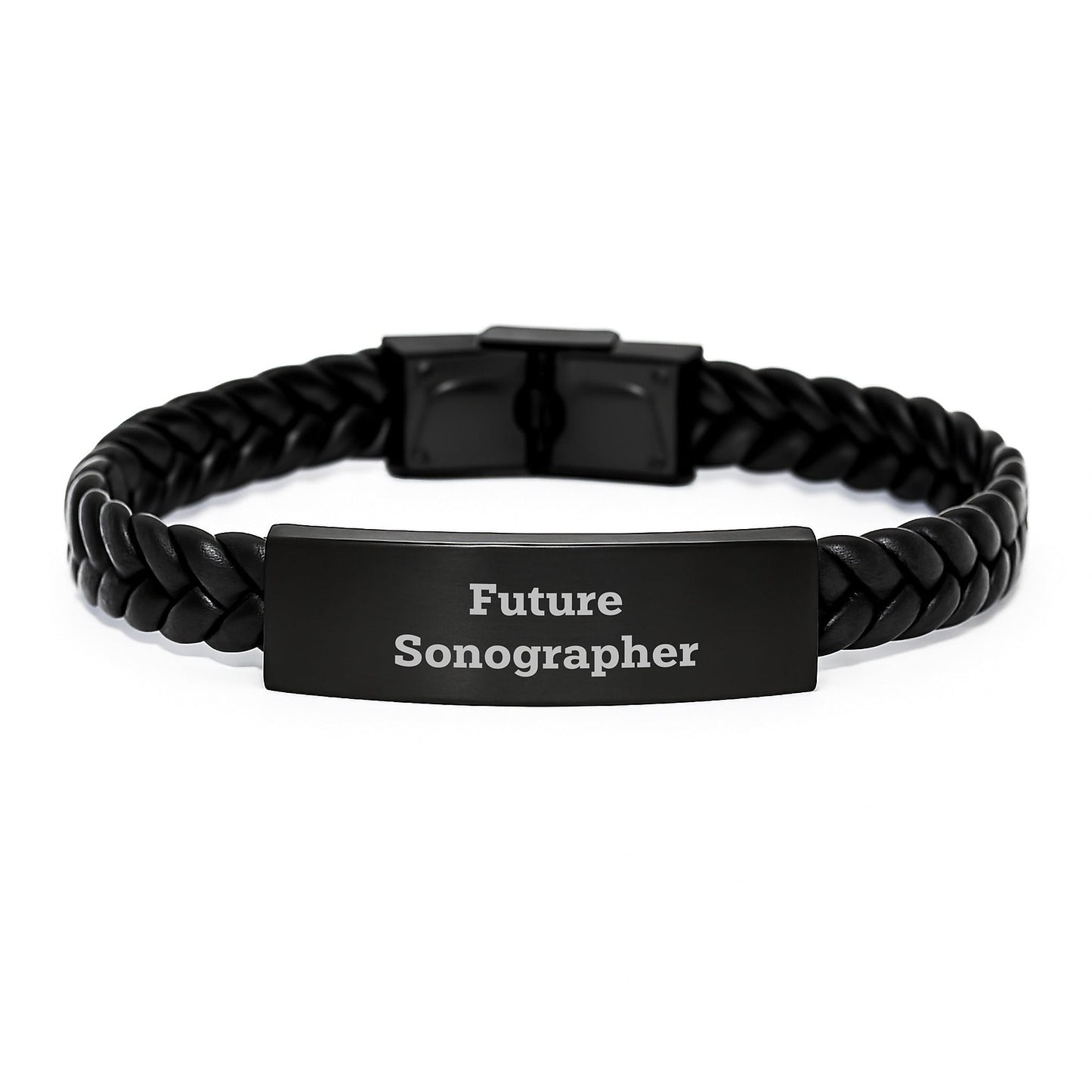 Future Sonographer Inspirational Graduation Gifts from Family to Sonographer Interlaced Leather Bracelet - The Buy Boom