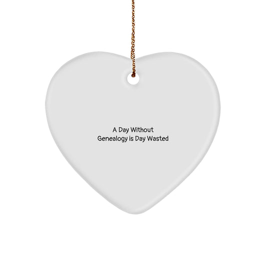 Genealogy Gifts for Women, Funny Heart Ornament with Quote, Gifts from Family, Durable MDF, Vibrant Colors, Christmas Unique Gifts - The Buy Boom